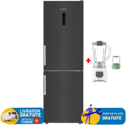 RÉFRIGÉRATEUR ARISTON COMBINE 316 Litres No Frost / INOX / avec afficheur