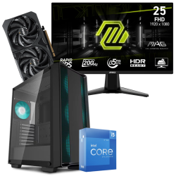 Setup Gamer Special Pc de Bureau Gaming / i5-12600K / RTX 5060 8G / 32 Go Avec Écran Gaming MSI 24.5" Full HD IPS / 200 Hz