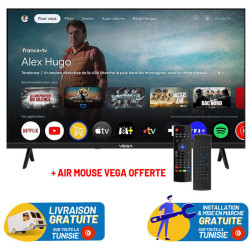 TV VEGA 50" QLED UHD 4K SMART GOOGLE TV / avec Récepteur intégré