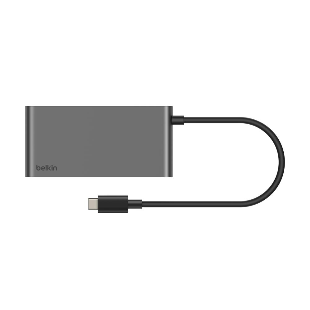 Hub BELKIN USB-C à 5 ports avec deux ports USB-C/ Gris