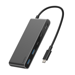 Hub USB Belkin AVC023HQSGY Avec 7 ports / Gris