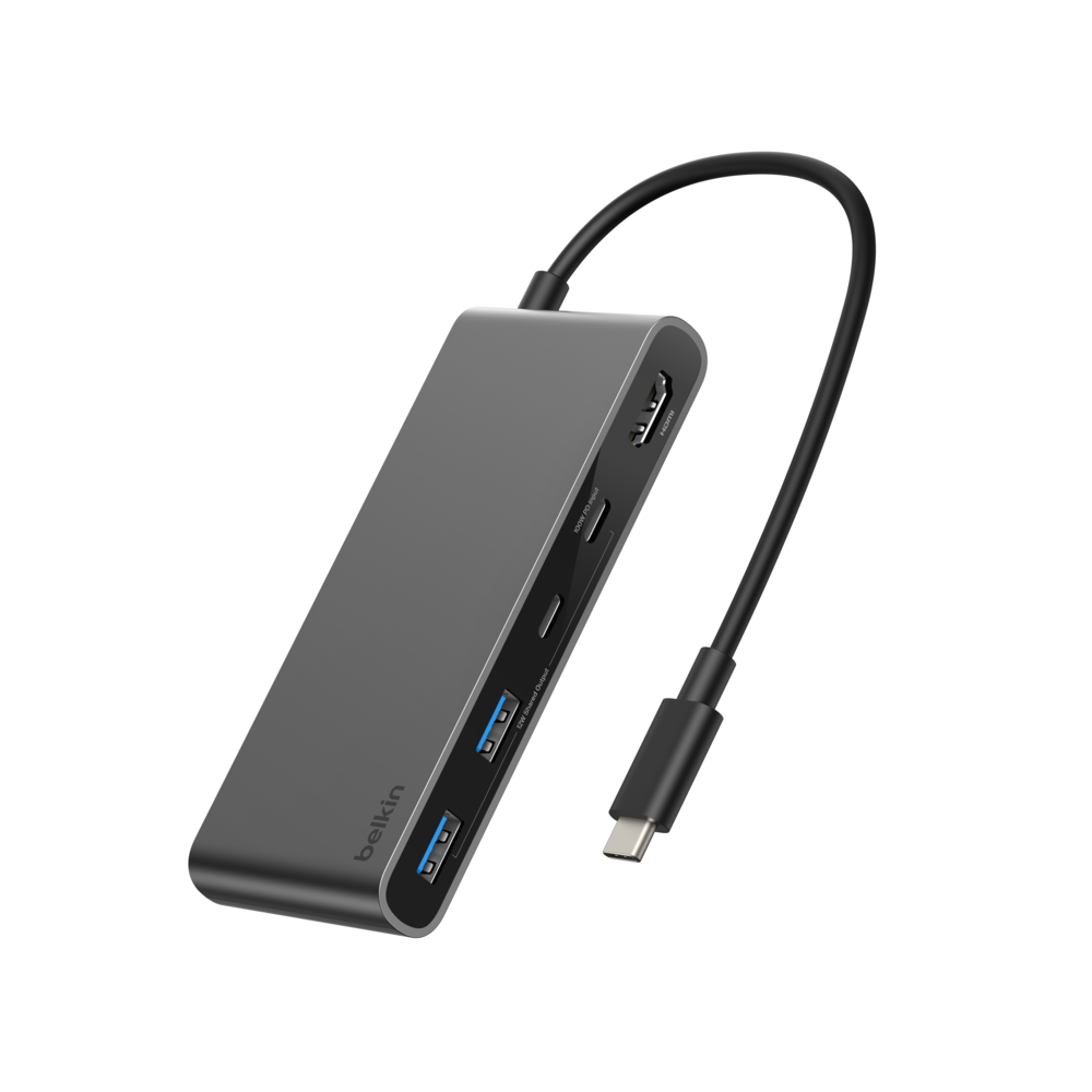 Hub USB Belkin AVC023HQSGY Avec 7 ports / Gris