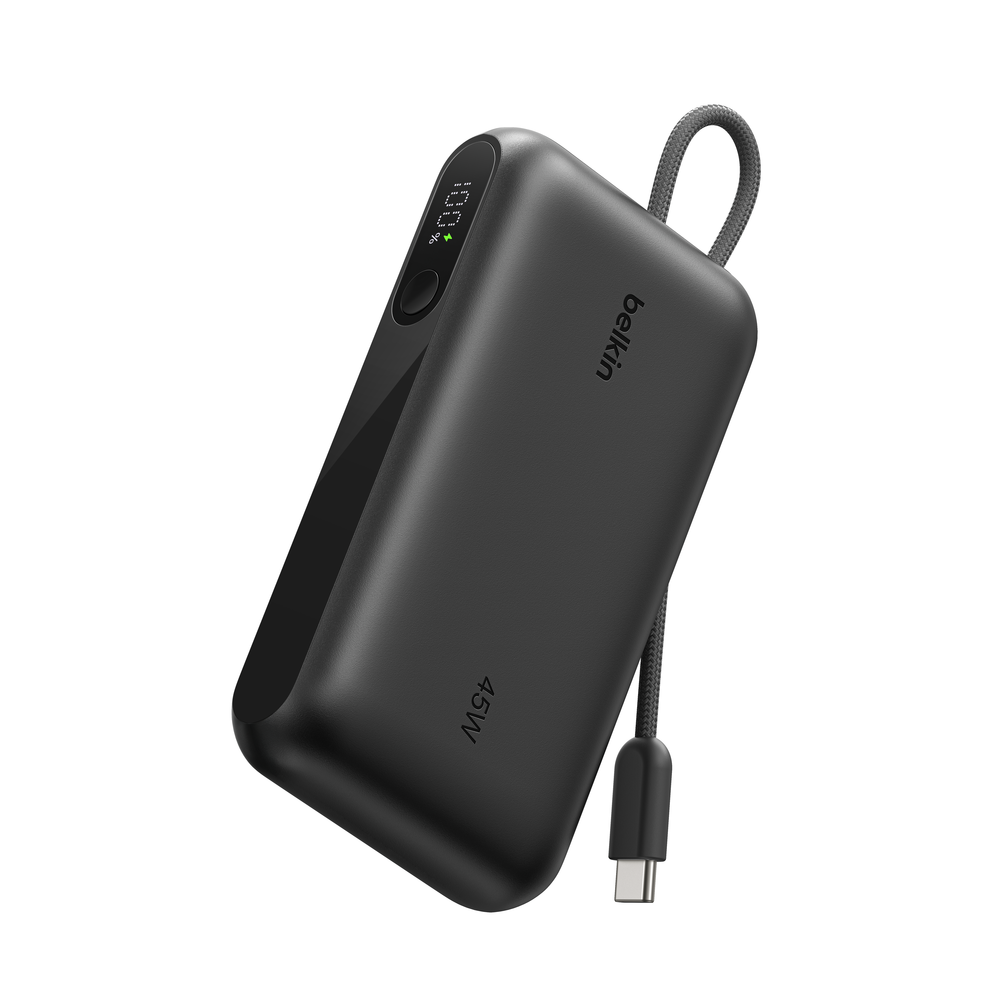 Power Bank BELKIN 10K / 45 Watts avec câble / Écran intégrés / Noir