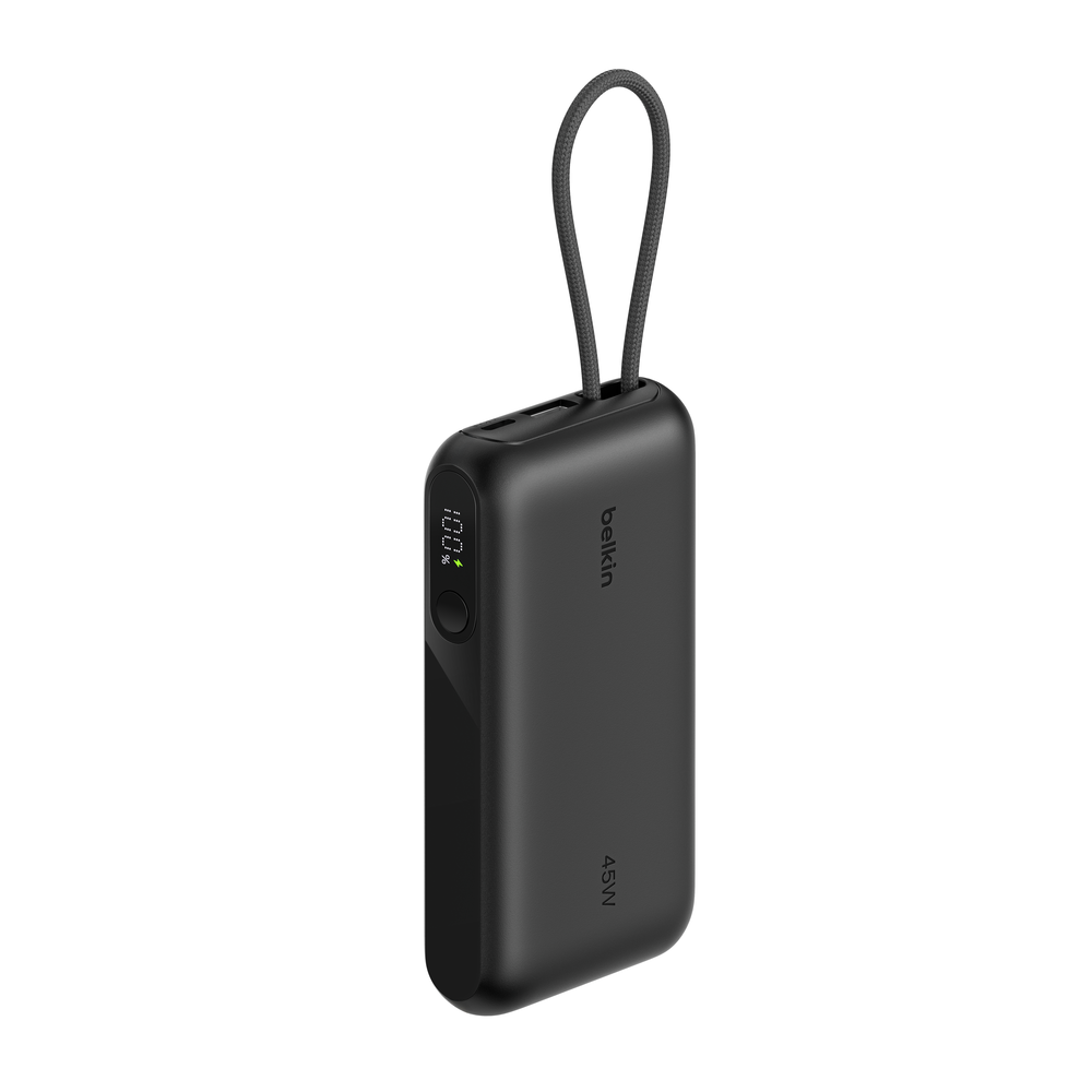 Power Bank BELKIN 10K / 45 Watts avec câble / Écran intégrés / Noir
