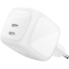 Chargeur mural Belkin 67 W double USB GAN avec PPS / Blanc