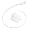 Chargeur secteur Belkin GaN avec câble rétractable 67W / Blanc
