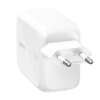 Chargeur secteur Belkin GaN avec câble rétractable 67W / Blanc