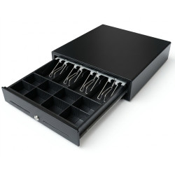 TIROIR CAISSE ÉLECTRONIQUE 14E USB 8 PIÈCES 4 BILLETS / NOIR
