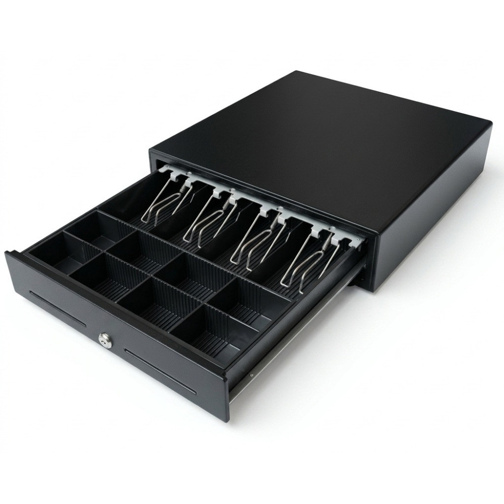 TIROIR CAISSE ÉLECTRONIQUE 14E USB 8 PIÈCES 4 BILLETS / NOIR