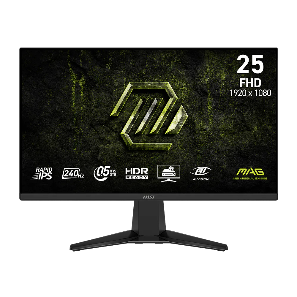 Écran Gaming MSI MAG 255F X24 24.5" Full HD Rapid IPS / 240 Hz / 0.5 ms / Noir