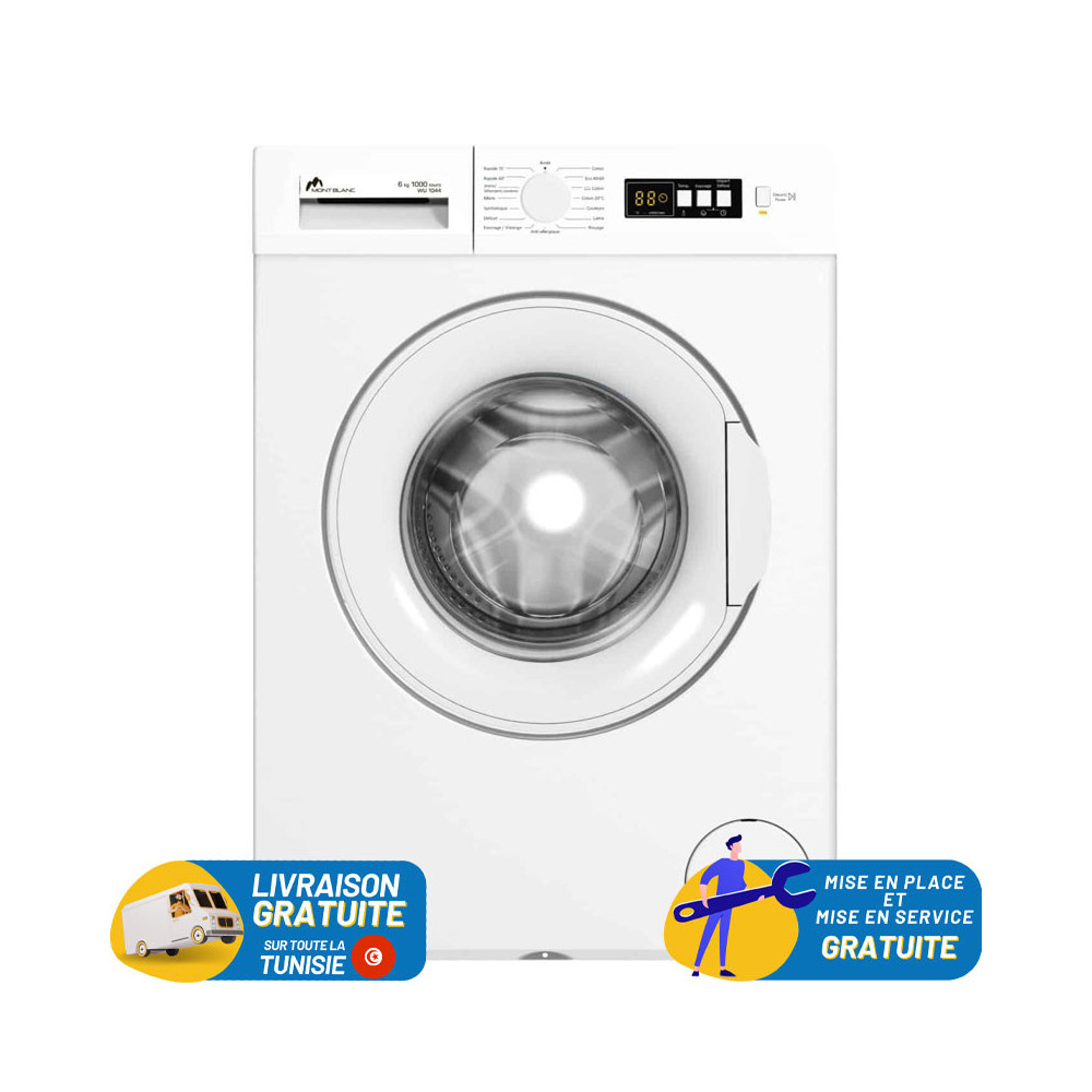 Machine à Laver Frontale MONTBLANC 6KG / WM6100B / Blanc