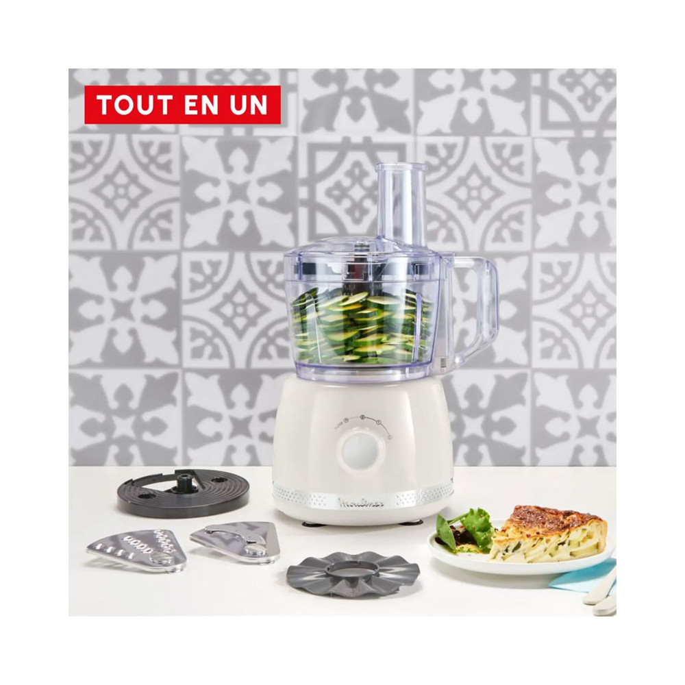 Robot Moulinex Multifonction 600W / FP345A11 / Blanc