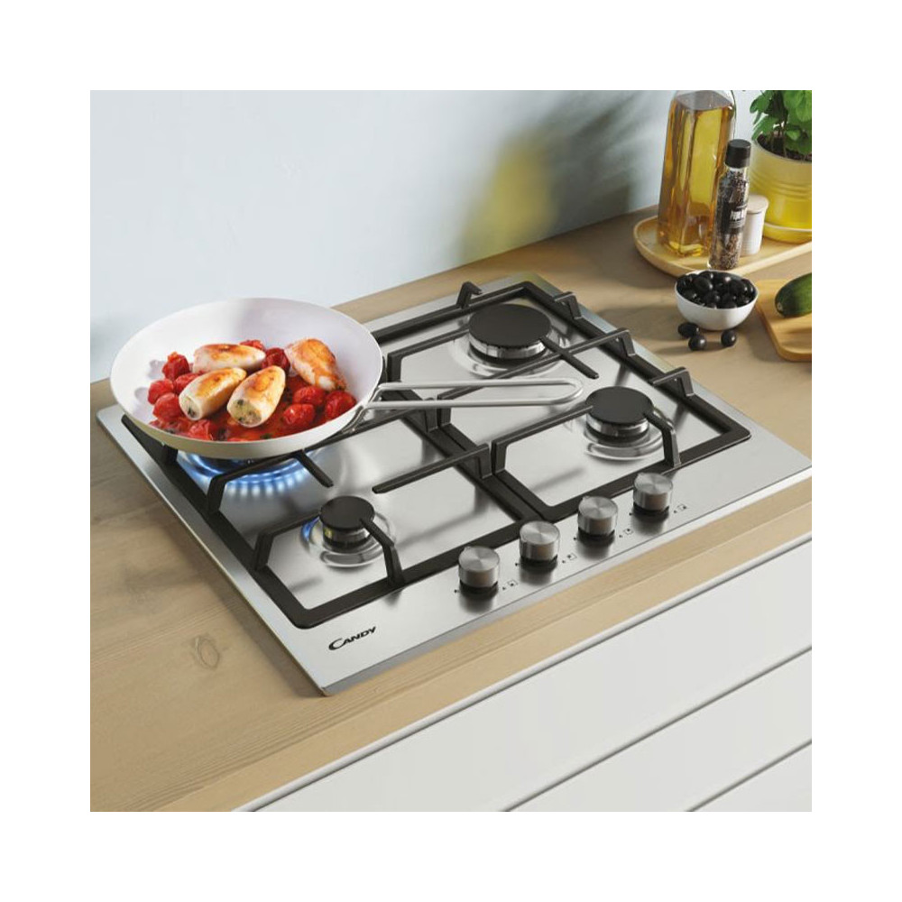 TABLE DE CUISSON CANDY 4 Feux / CHG6BR4WX / INOX