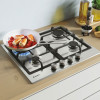 TABLE DE CUISSON CANDY 4 Feux / CHG6BR4WX / INOX