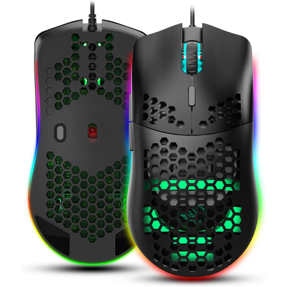 Souris Filaire Gamer HXSJ J900 RGB / Noir