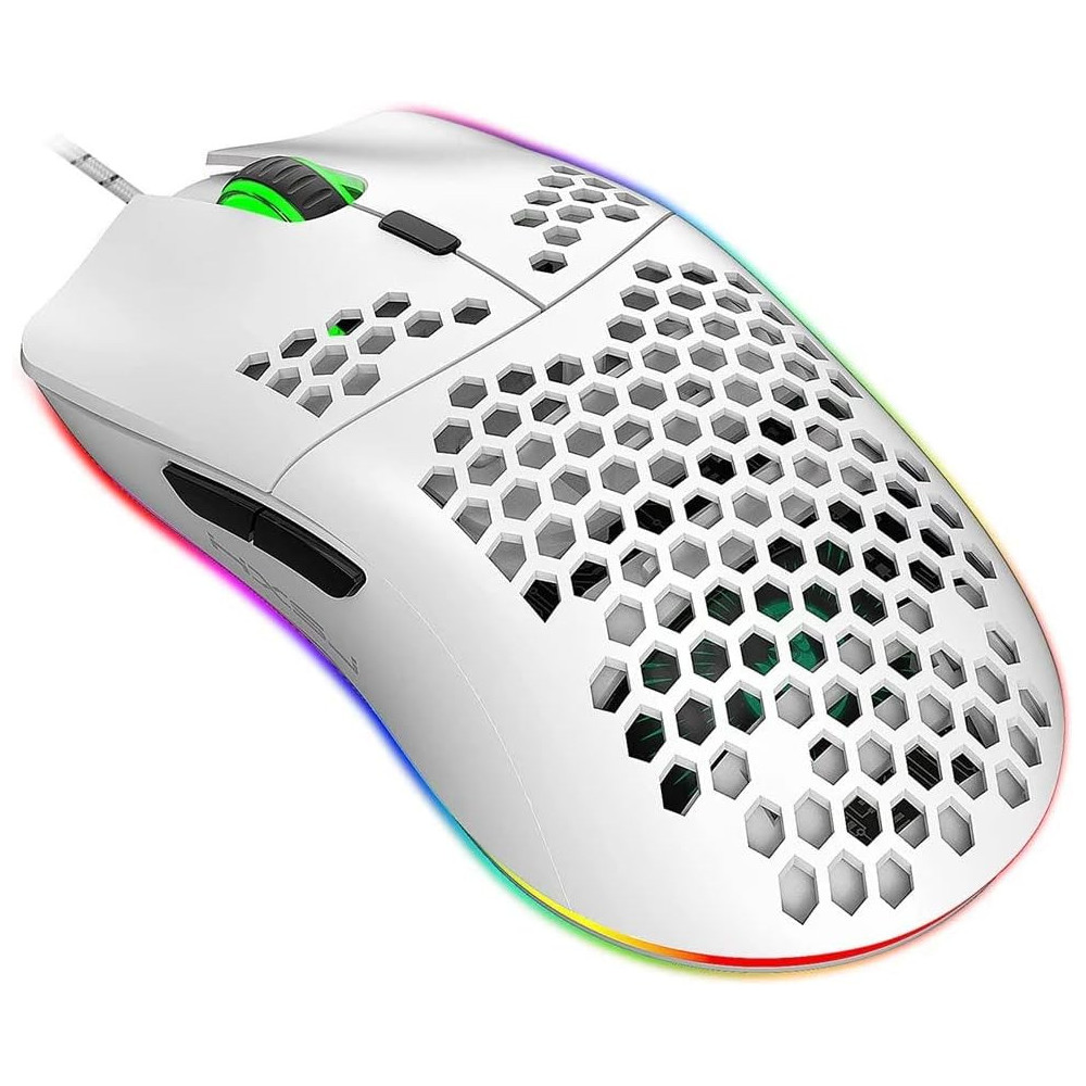 Souris Filaire Gamer HXSJ J900 RGB / Blanc