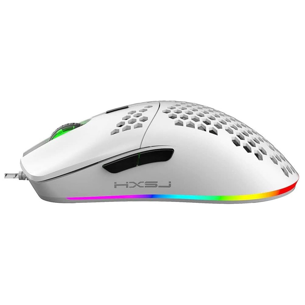 Souris Filaire Gamer HXSJ J900 RGB / Blanc