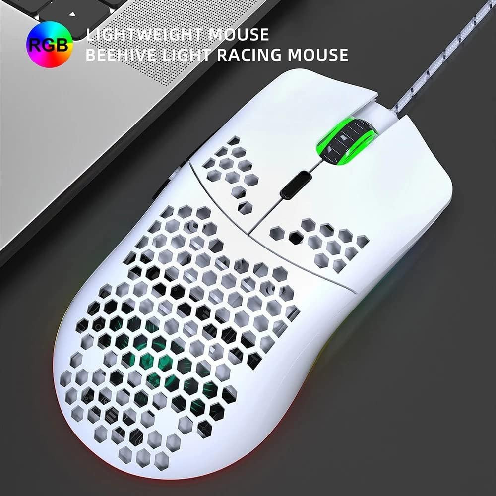 Souris Filaire Gamer HXSJ J900 RGB / Blanc