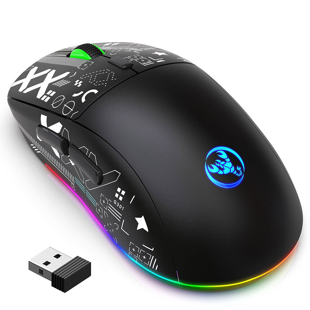 Souris Sans fil Gamer HXSJ T90 RGB / Noir