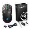 Souris Sans fil Gamer HXSJ T90 RGB / Noir