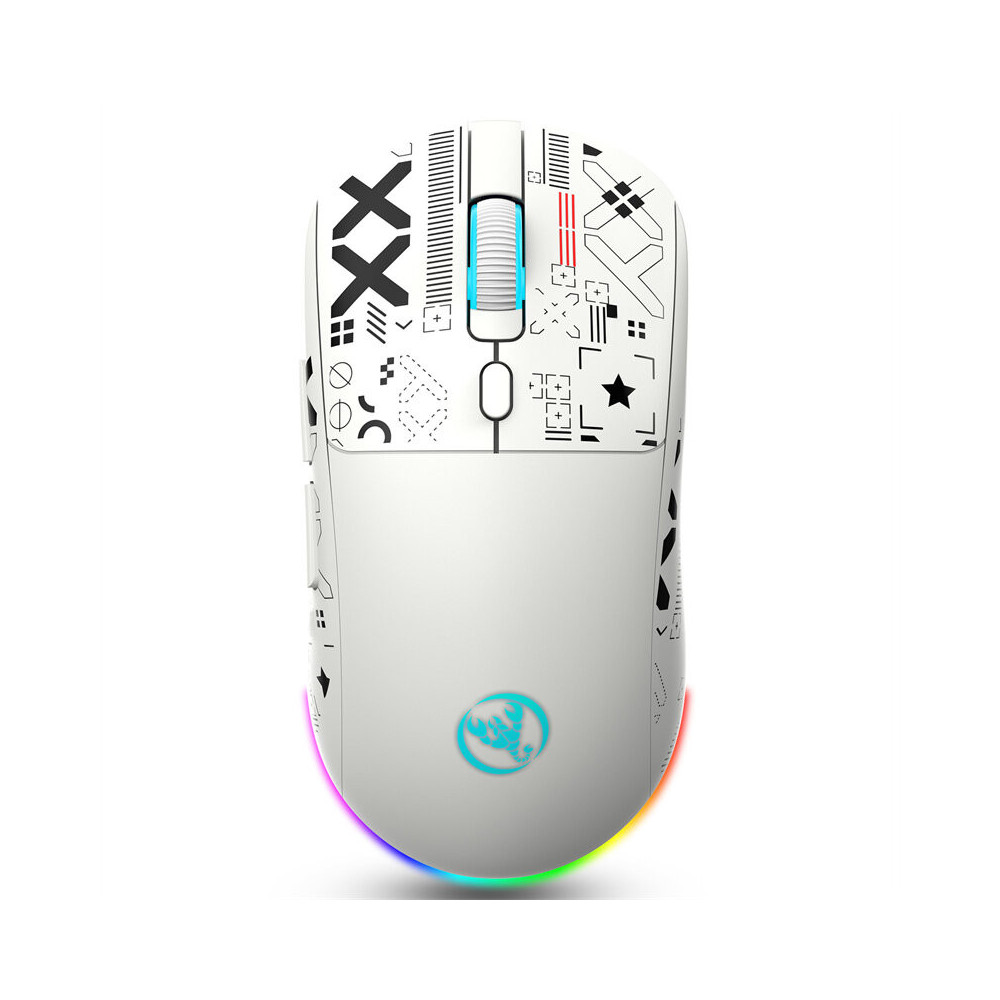 Souris Sans fil Gamer HXSJ T90 RGB / Blanc