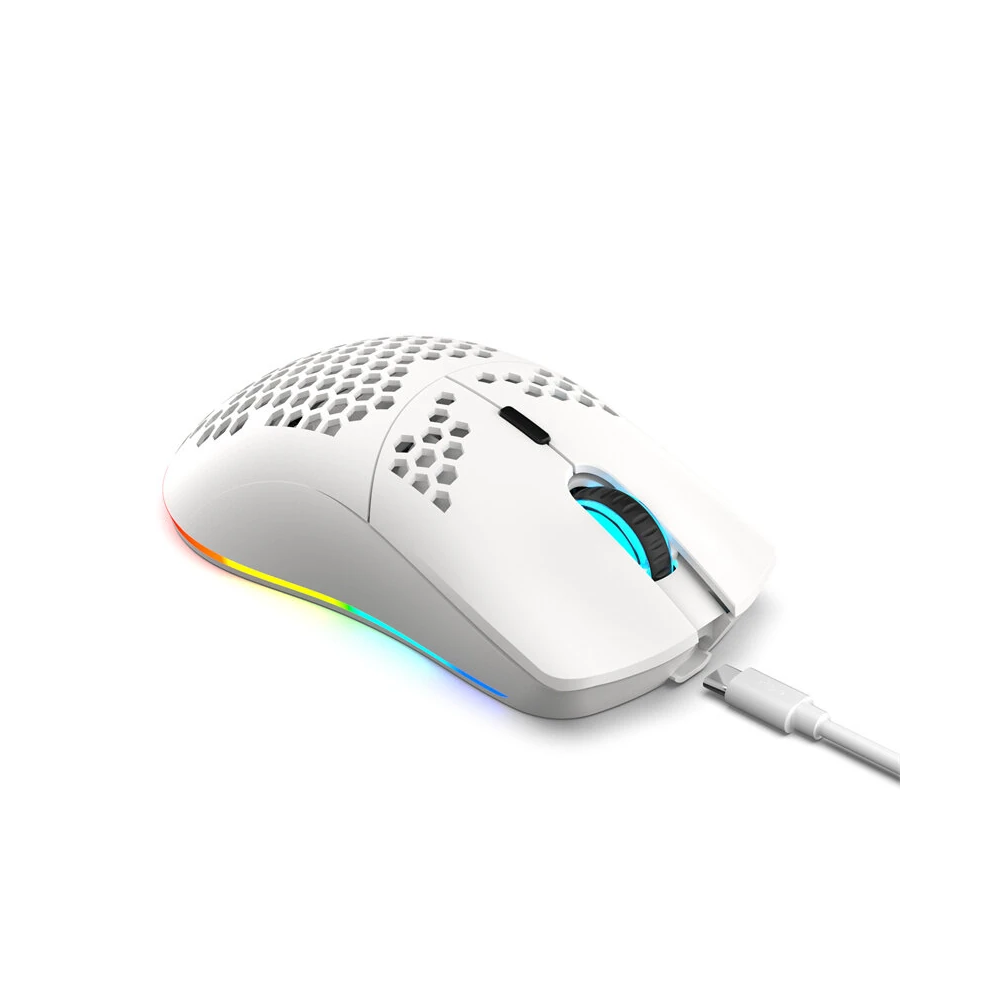 Souris Sans fil Gamer HXSJ T66 RGB / Blanc