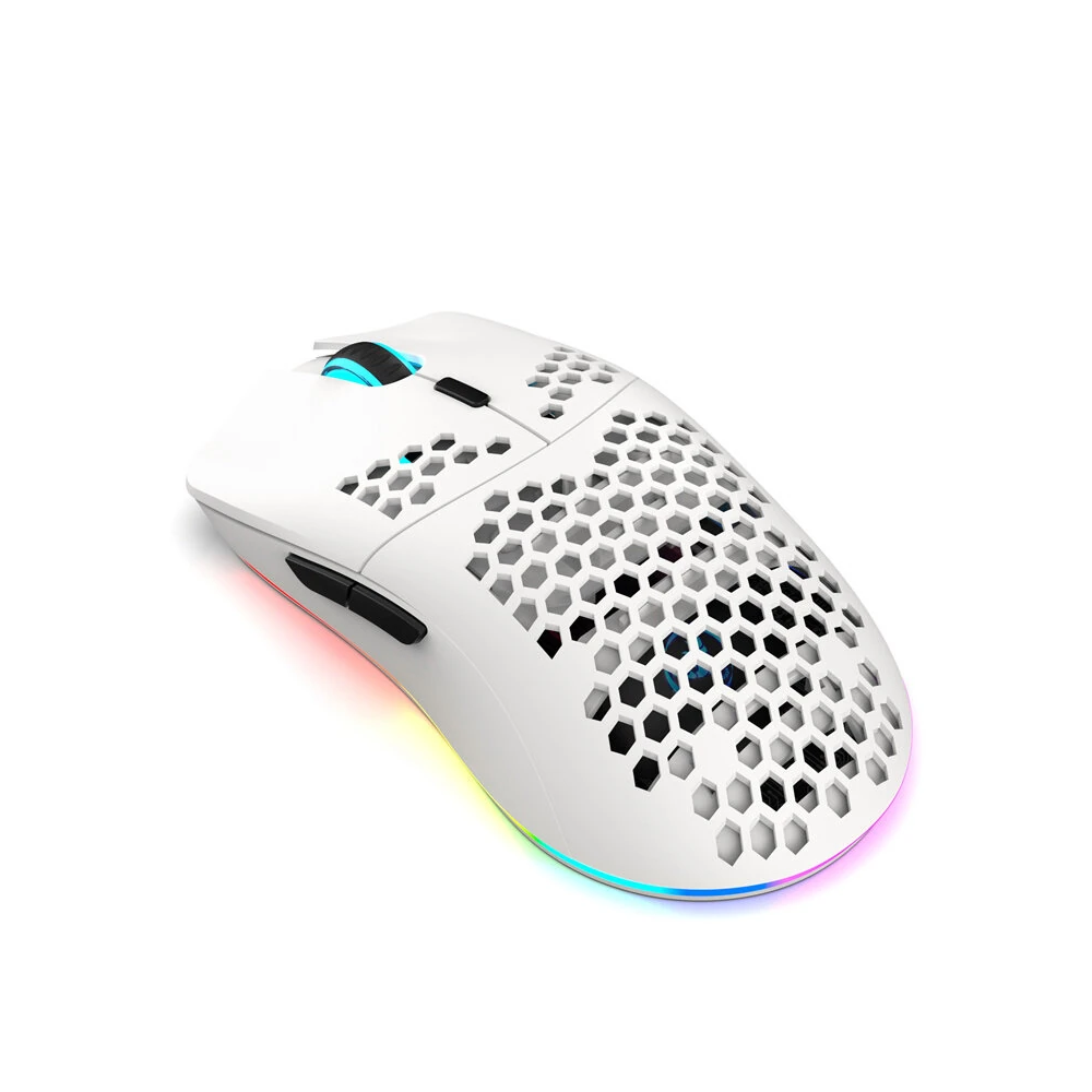 Souris Sans fil Gamer HXSJ T66 RGB / Blanc