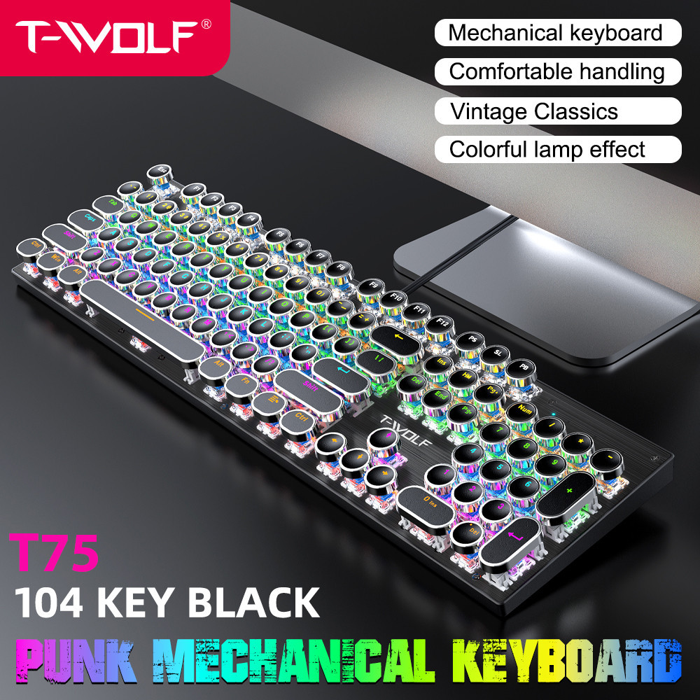 Clavier Mecanique Filaire T-Wolf T75 / Noir