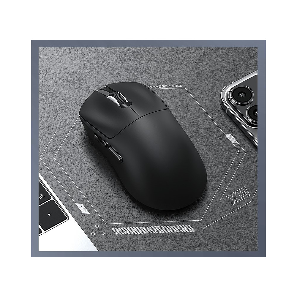 Souris sans fil T-WOLF X9 / 12.000 DPI / Noir