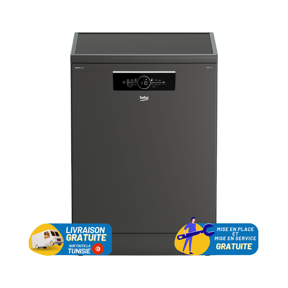 Lave Vaisselle BEKO 15 Couverts INVERTER Smart WIFI / BDFN36640GP / Grey