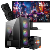 Setup Gamer Special Pc de Bureau Gaming / Ryzen 5 5500 / RX 9060 8G / 16 Go Avec Écran Gaming Cooler Master 24.5" Full HD IPS / 120 Hz