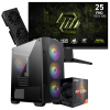 Setup Gamer Special Pc de Bureau Gaming / Ryzen 5 5600GT / RX 9060 8G / 16 Go Avec Écran Gaming MSI 24.5" Full HD IPS / 240 Hz