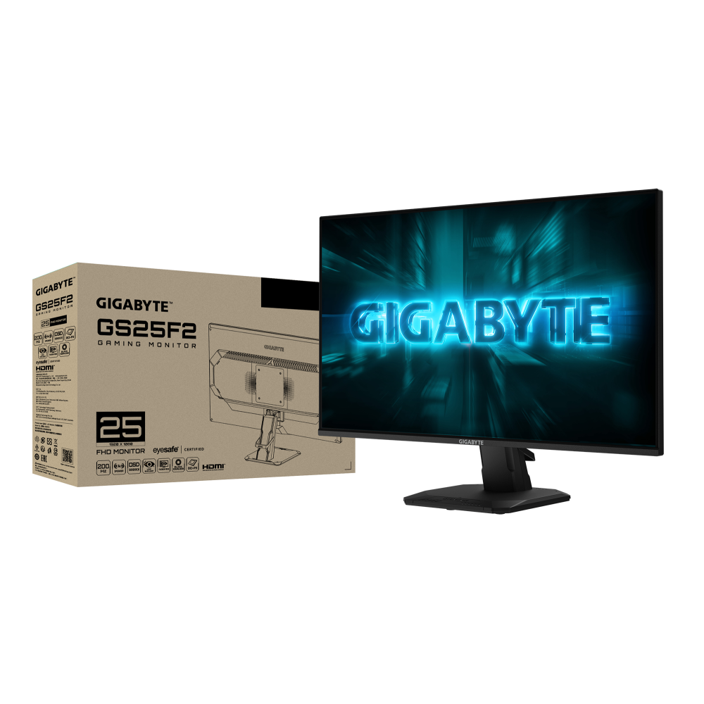 Écran Gaming GIGABYTE GS25F2A 24.5" FHD IPS SS / 240 Hz / 2x Haut-parleur / Noir