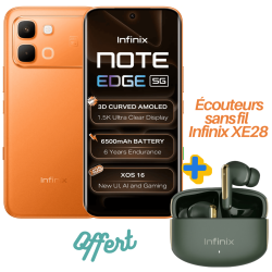 Smartphone Infinix Note Edge 5G / 16 Go / 256 Go / Orange + Écouteurs sans fil Infinix XE28 offerts