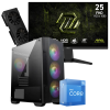Setup Gamer Special Pc de Bureau Gaming / i5-12400F / RX 9060 8G / 16 Go Avec Écran Gaming MSI 24.5" Full HD IPS / 240 Hz