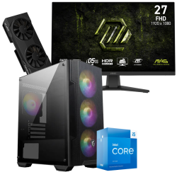 Setup Gamer Special Pc de Bureau Gaming / i5-13400F / RX 9060 8G / 16 Go Avec Écran Gaming MSI 27" Full HD IPS / 240 Hz