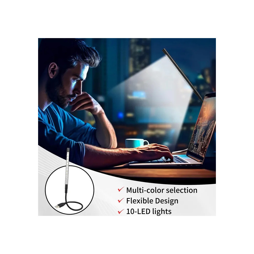 LAMPE 10 LED FLEXIBLE METAL (COULEUR ALEATOIRE)