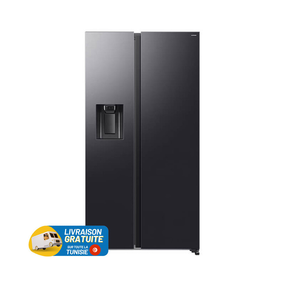 REFRIGERATEUR SIDE BY SIDE SAMSUNG BESPOKE AI 617 Litres No Frost / RS70F64K1FMA / Noir avec Distributeur