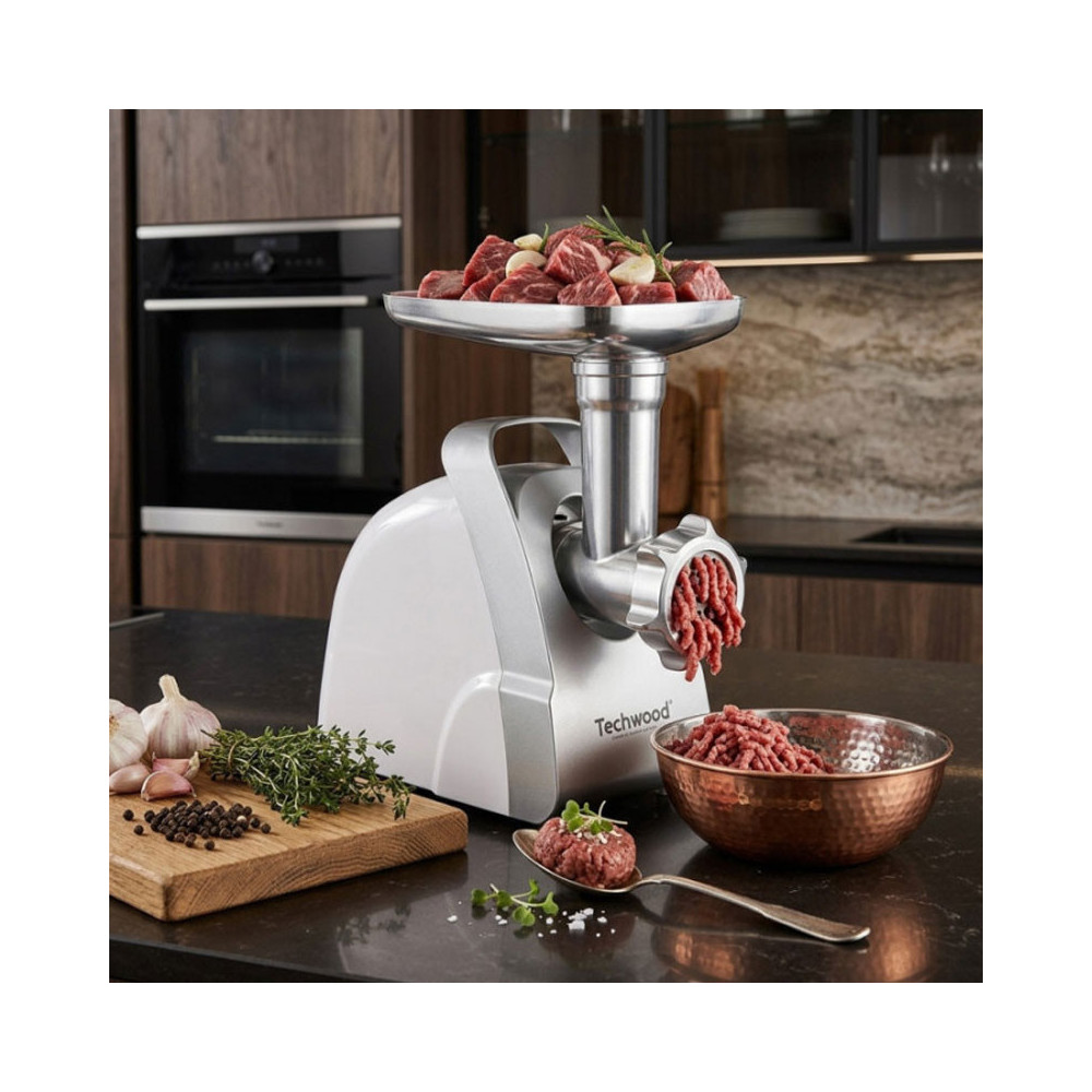 HACHOIR A VIANDE ELECRIQUE TECHWOOD 300W / THV-521 / ACIER INOXYDABLE