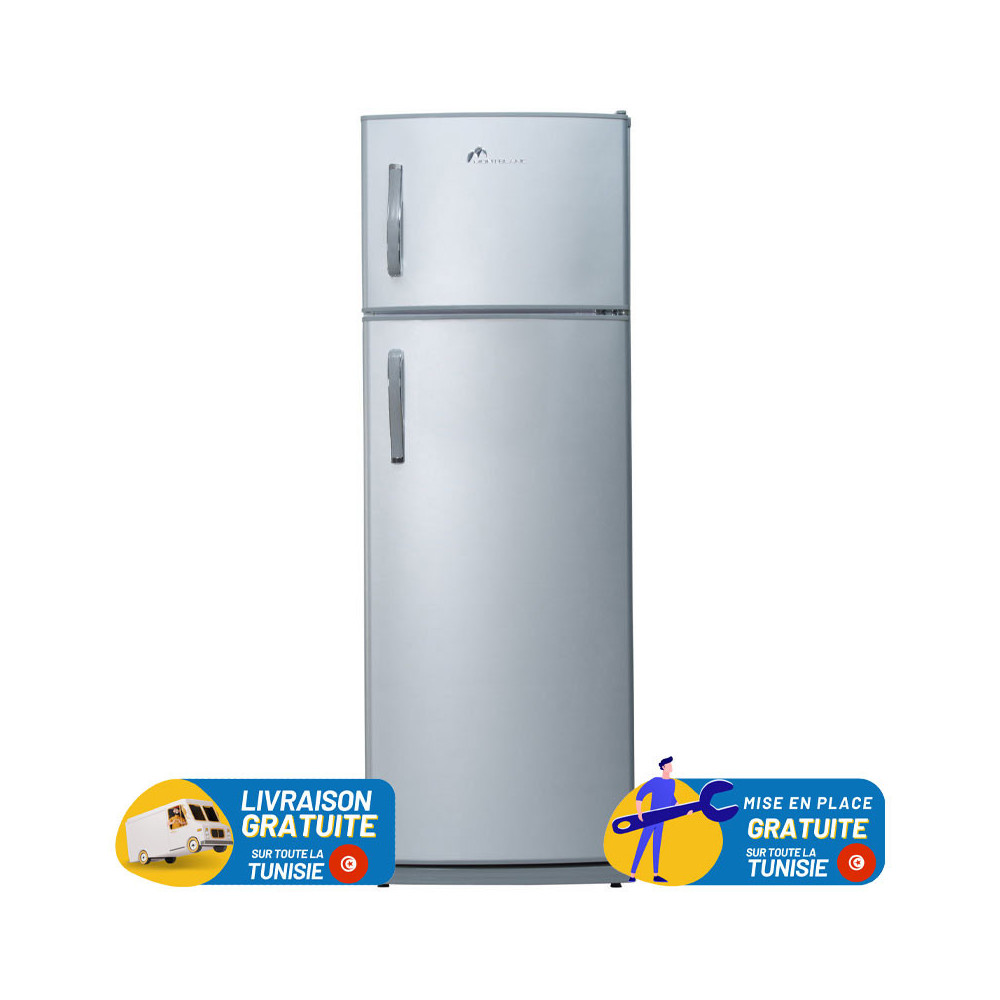 Réfrigérateur MONTBLANC De Frost Double Portes 301 Litres / Inox