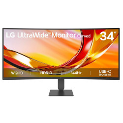 Ecran LG  34" WQHD UltraWide incurvé / 144Hz / VA 5 ms / HDMI/DP/USB-C/USB / Noir