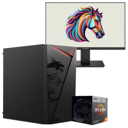 Setup Gamer Special Pc de Bureau Gaming / Ryzen 5 3400G / Vega / 8 Go Avec Écran Gaming REDRAGON 21.5" Full HD VA / 120 Hz