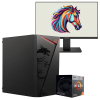 Setup Gamer Special Pc de Bureau Gaming / Ryzen 5 3400G / Vega / 16 Go Avec Écran Gaming REDRAGON 21.5" Full HD VA / 120 Hz