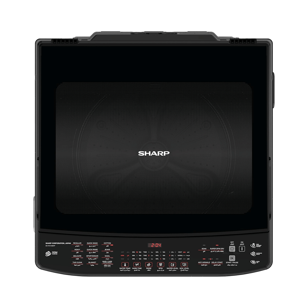 Machine à laver SHARP TOP 13KG Inverter / ES-TD13GBKP / Noir