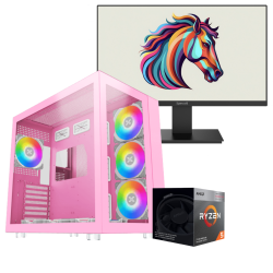 Setup Gamer Special Pc de Bureau Gaming / Ryzen 5 3400G / Vega / 8 Go Avec Écran Gaming REDRAGON 21.5" Full HD VA / 120 Hz