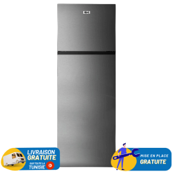 Réfrigérateur GEANT Double Portes Defrost 295 Litres / GN-BCD435G / GRIS