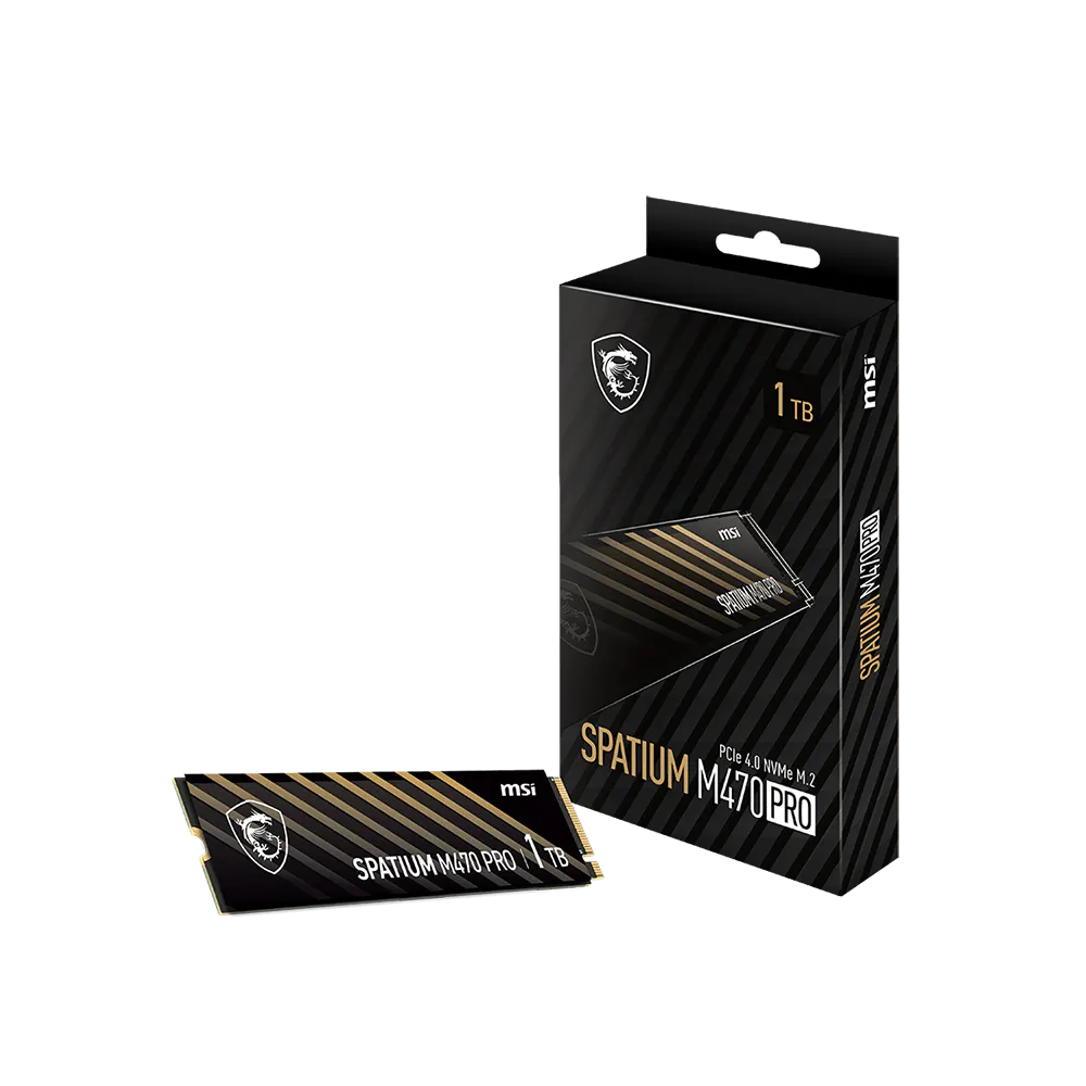 Disque Dur Interne MSI SPATIUM M470 1To SSD PCIe 4.0 NVMe M.2
