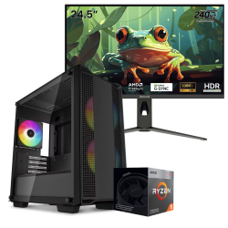 Setup Gamer Special Pc de Bureau Gaming / Ryzen 5 3400G / Vega 11 / 16 Go Avec Écran Gaming Redragon 24.5" Full HD IPS / 240 Hz