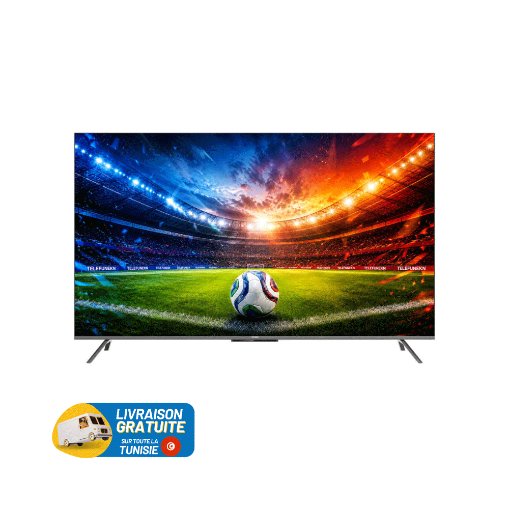 TV 85" QLED TELEFUNKEN G4FN GOOGLE TV 4K AVEC RÉCEPTEUR INTÉGRÉ