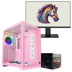 Setup Gamer Special Pc de Bureau Gaming / Ryzen 5 3400G / Vega 11 / 8 Go Avec Écran Gaming REDRAGON 21.5" Full HD VA / 120 Hz